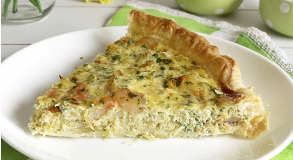 Quiche de Bacalhau e Camarão - Receitas De Ouro