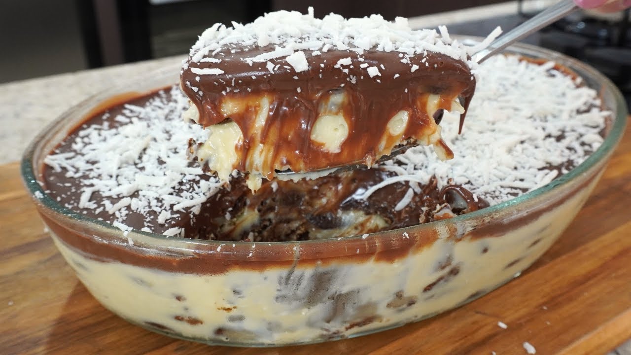 Pavê de Coco com Ganache: O Abraço Doce das Festas! 🥥🍫